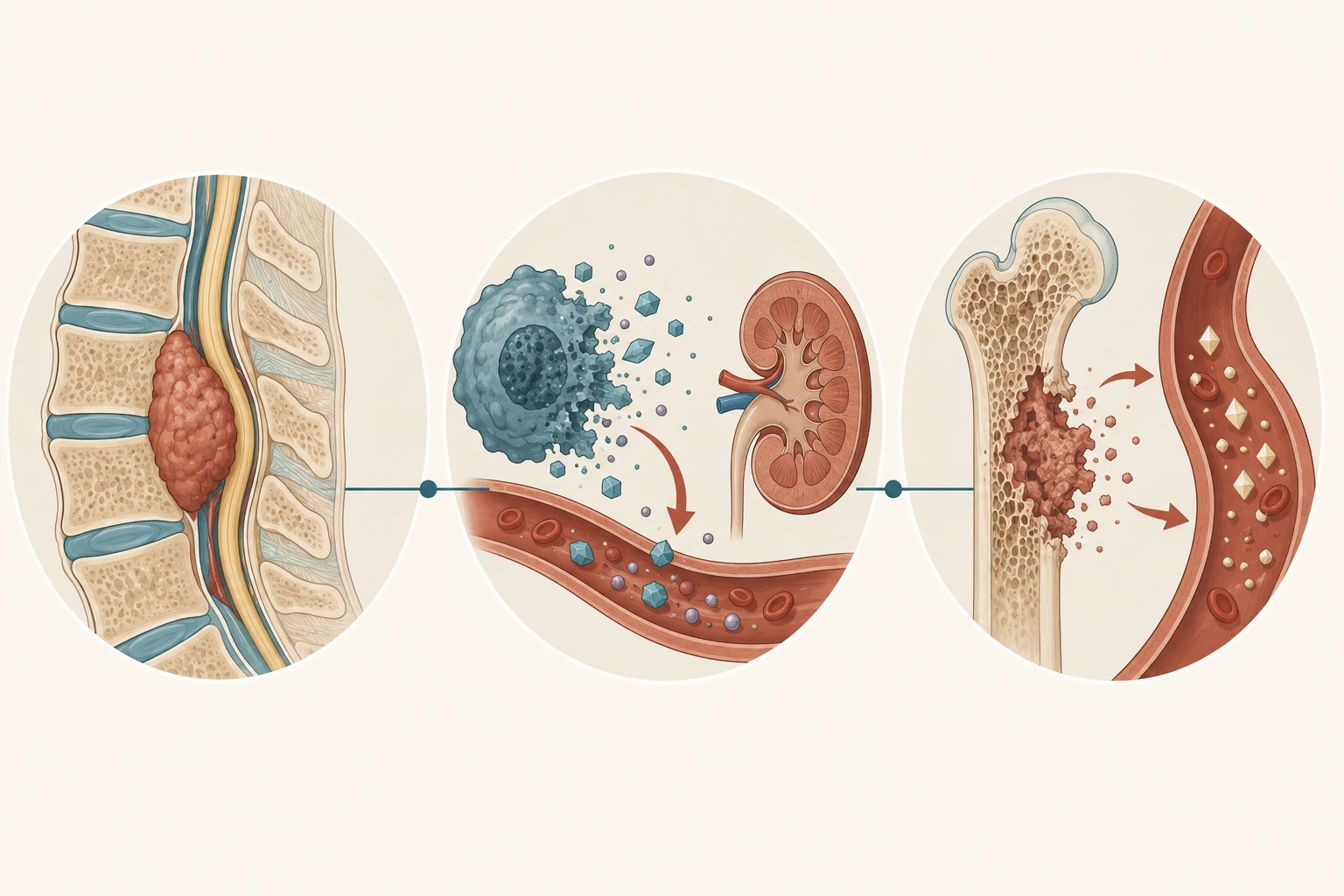 Ilustração das três emergências oncológicas com seus tempos de resposta