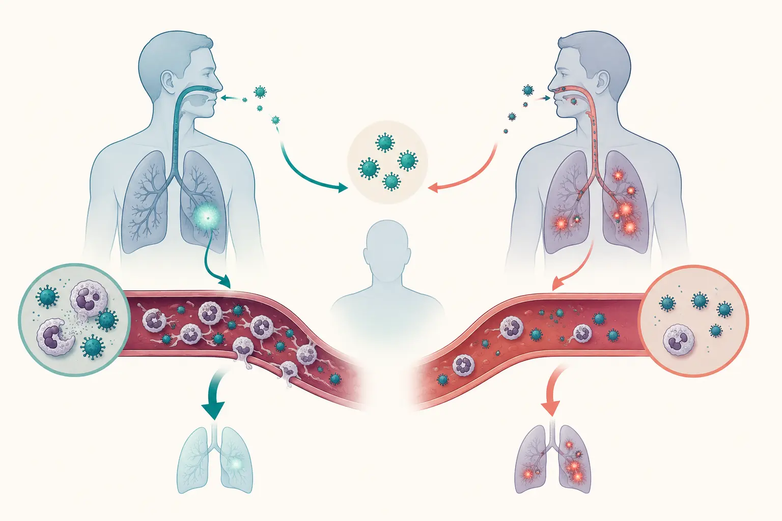 Esquema farmacológico de incluir a inflamação como variável do tempo — dimensionar a variação entre pacientes: A penetração cai conforme o paciente melhora.