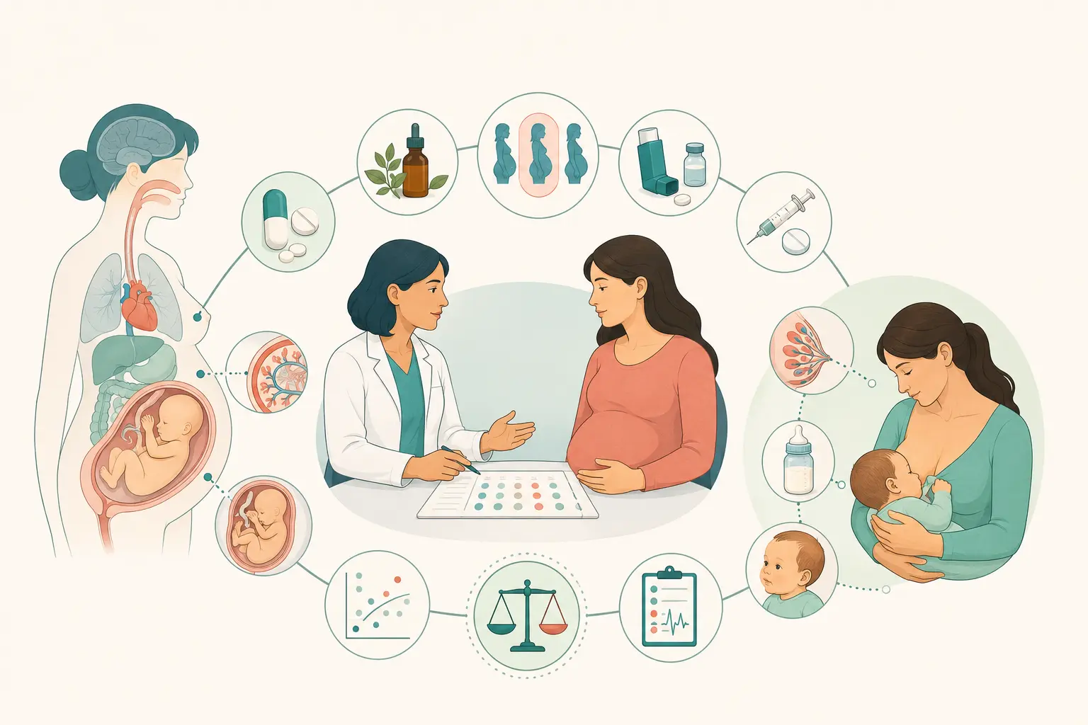 Esquema farmacológico de trocar o sim ou não da lactação pela fração — colocar o valor de amamentar no outro prato: O que importa é a proporção que chega ao lactente pelo peso.