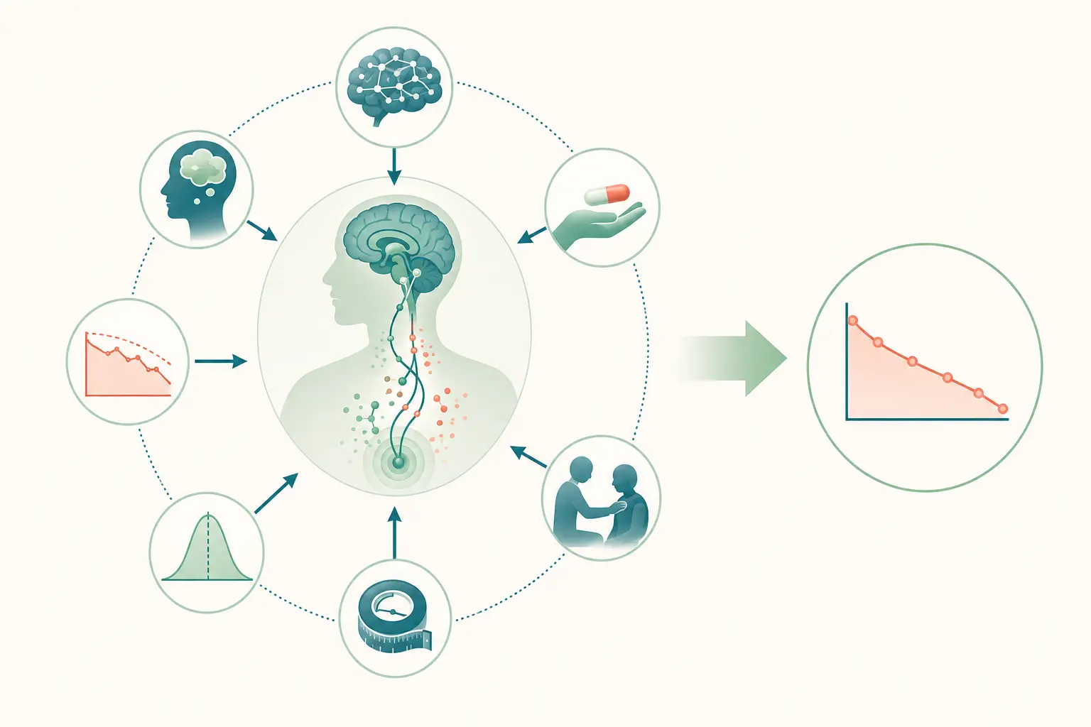 Esquema farmacológico de nomear placebo, efeito placebo e nocebo — identificar as duas vias de produção: A preparação inerte, a melhora observada e o sinal invertido.