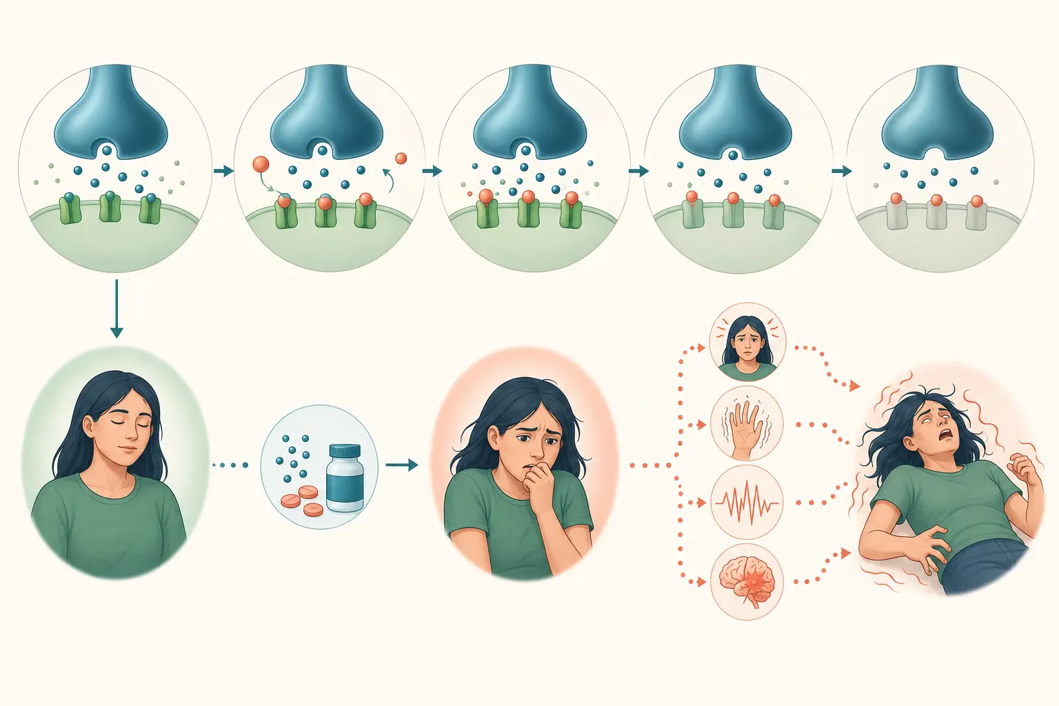 Esquema farmacológico de introduzir o tempo de exposição como variável — prever a adaptação do sistema: É a única coisa que difere entre os dois casos.