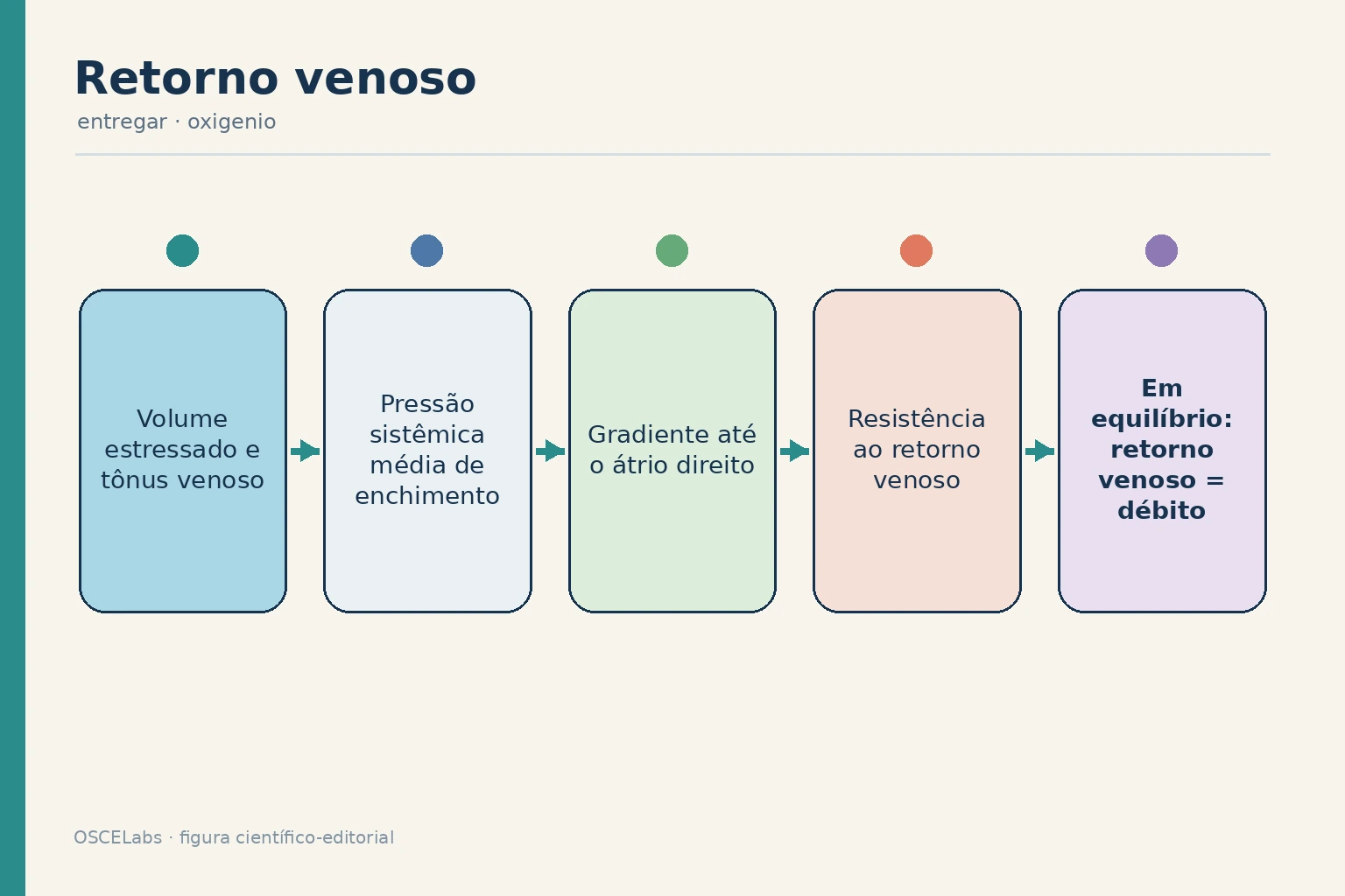 Determinantes do retorno venoso no modelo de Guyton.