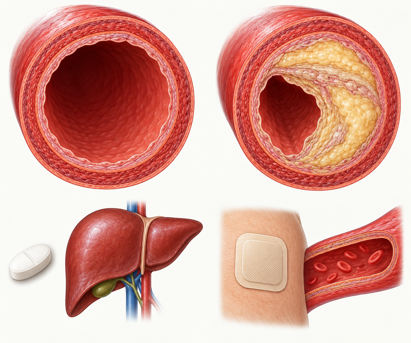 Via oral e transdérmica e contexto vascular na terapia hormonal