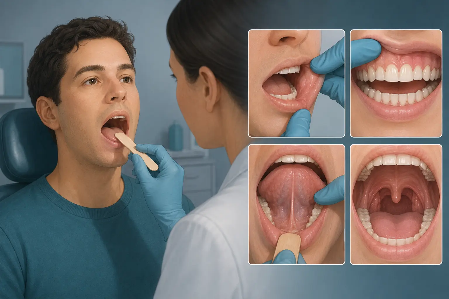 Exame da cavidade oral e orofaringe