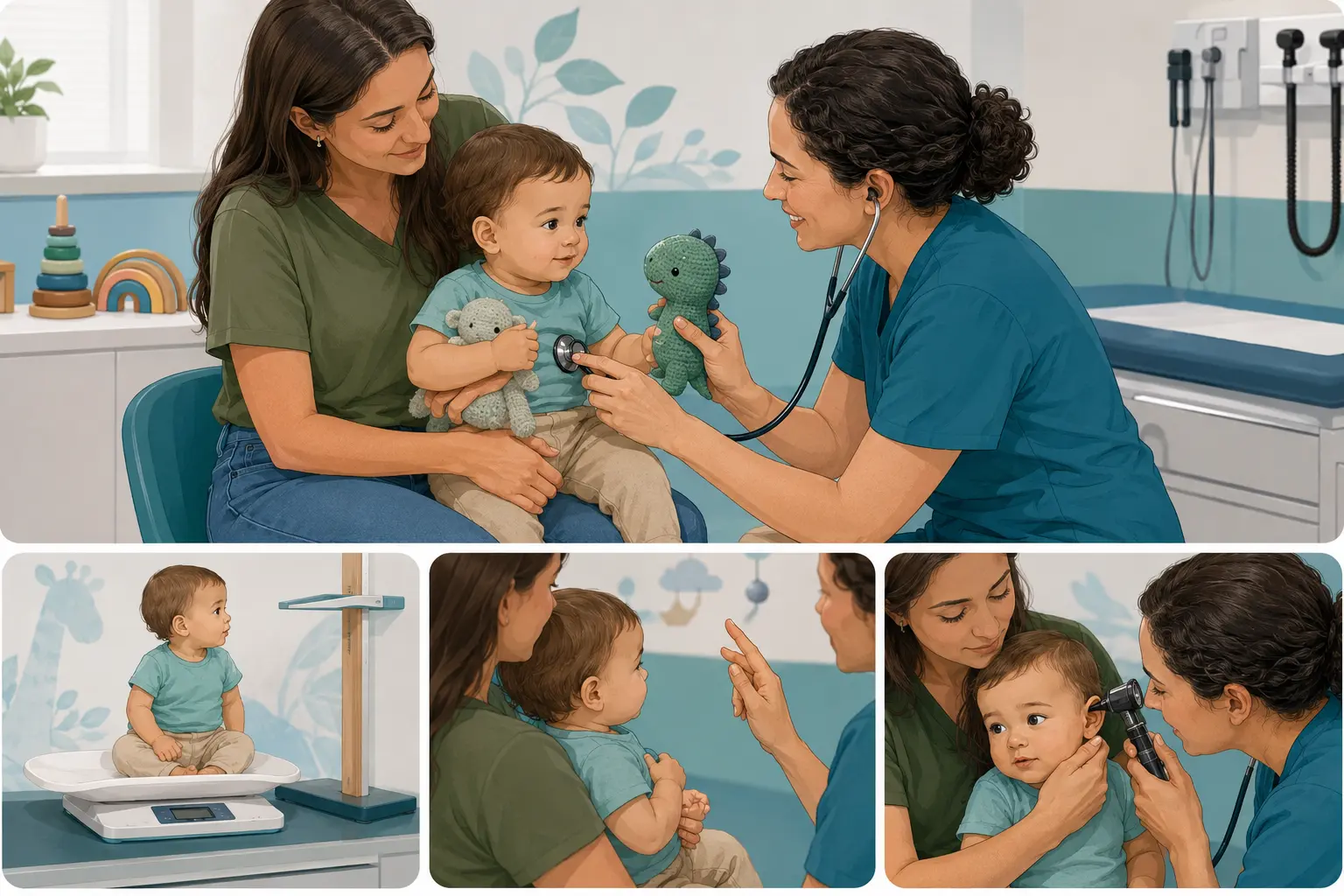 Exame pediátrico adaptado à idade